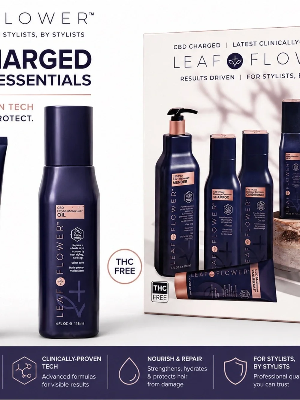 Leaf and Flower Hair & Skin Luxury Hydration & Relief set